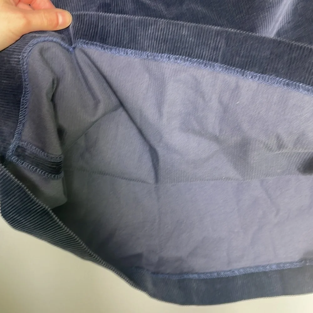 Liz Claiborne Liz Sport Size 6 Navy Corduroy Cotton Skirt prep office classic